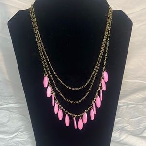 Pink & Gold layered necklace